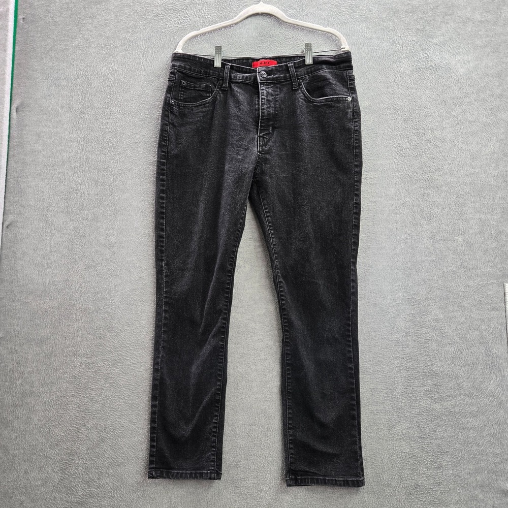 MBX Men Jeans 34x30 Gray Denim Slim Straight Fit Pockets Mid Rise Adult (34x27)